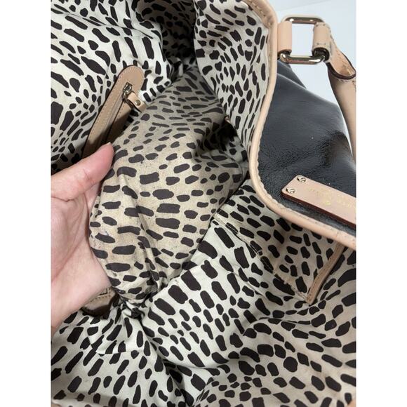 KATE SPADE BLACK PATENT LEATHER TOTE SHOULDER 2 Handles PURSE Bag - Picture 8 of 14